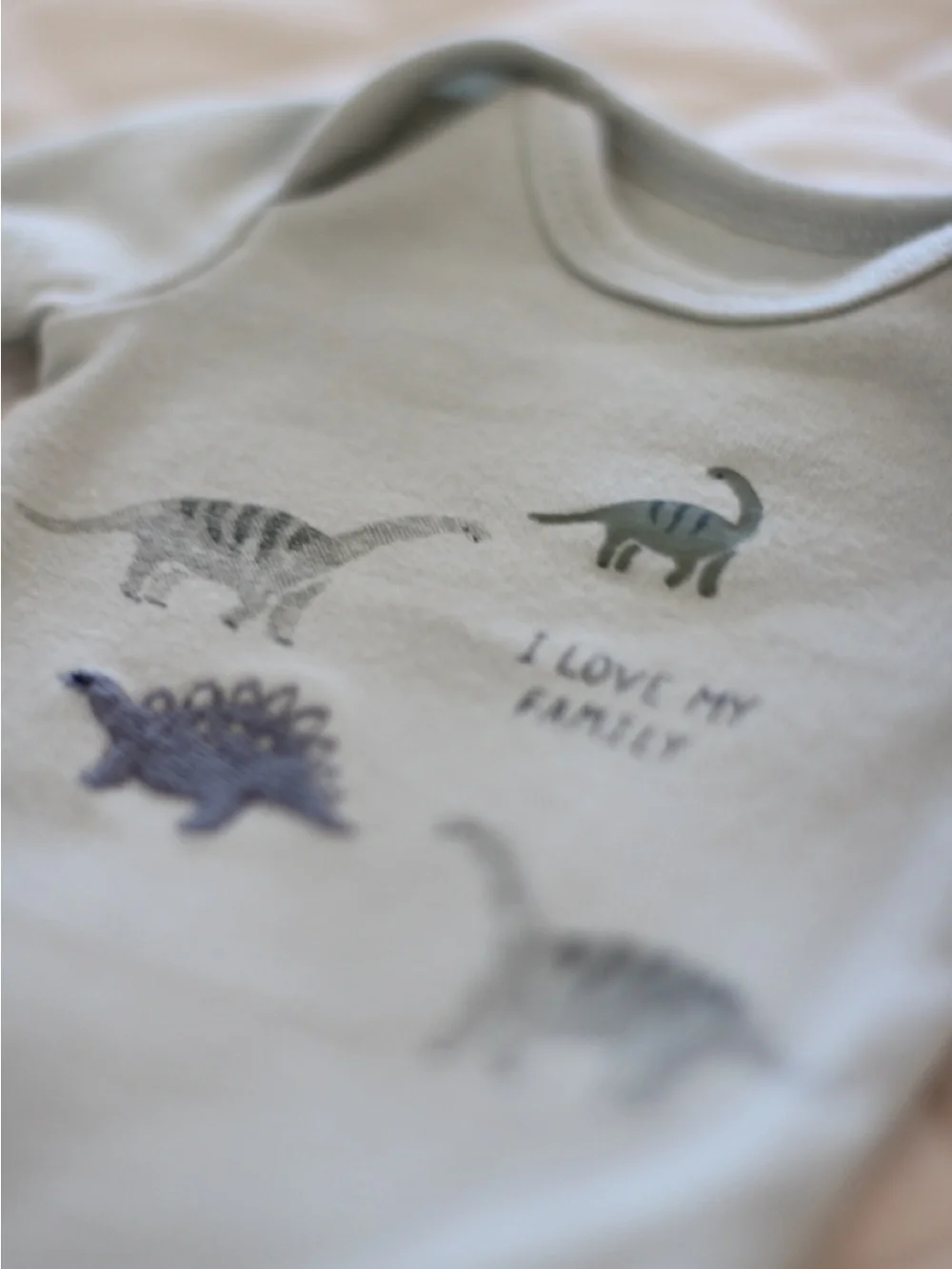 Carter's Light Blue Dinosaur Family One-Piece Bodysuit